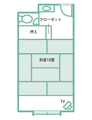 Rm No.103,104,203,204の間取り図